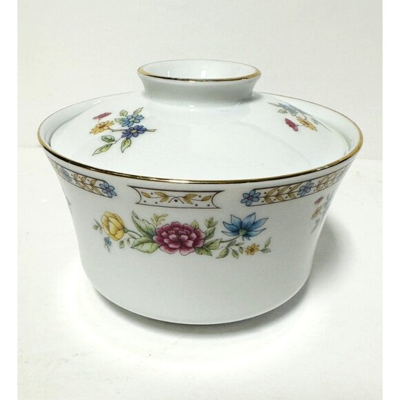 Liling Fine China Other - Liling Fine China Yung Shen Sugar Bowl with Lid Porcelain Gold Trim Flowers